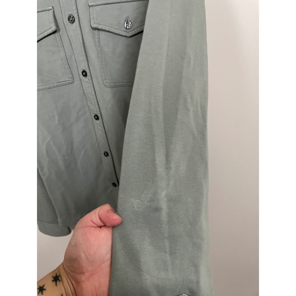 Vuori Men's Boulevard Shirt Jacket in Stormy Green Size Small Athleisure Casual - Picture 7 of 11